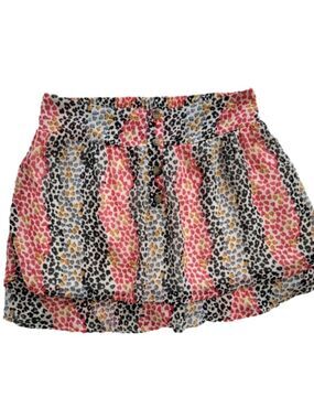 Mimi Chica Cheetah Tiered Mini Skirt Size Small